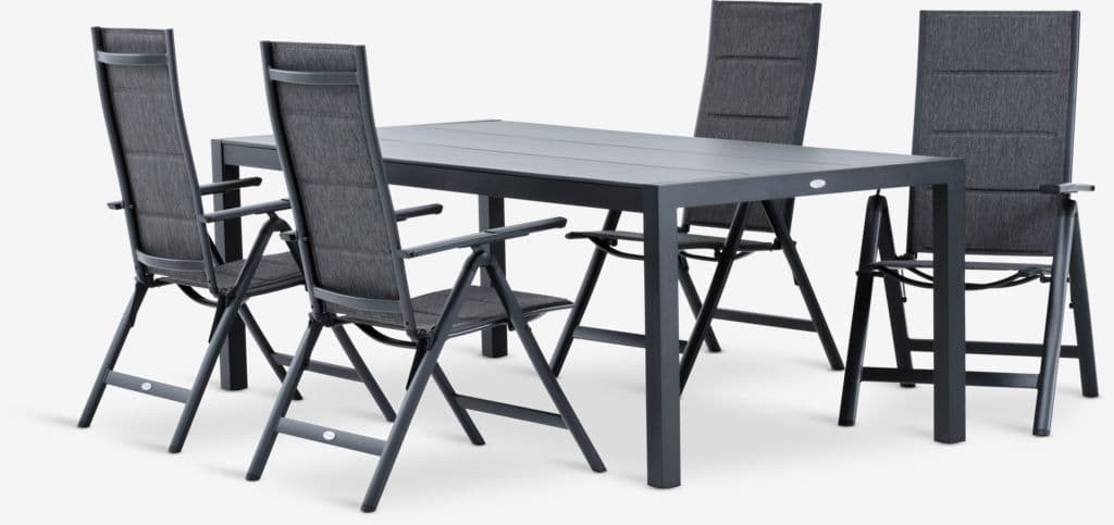 HAGEN C214 mesa + 4 MYSEN cadeira cinzento