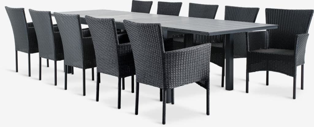 VATTRUP C206/321 mesa + 4 AIDT cadeira preto