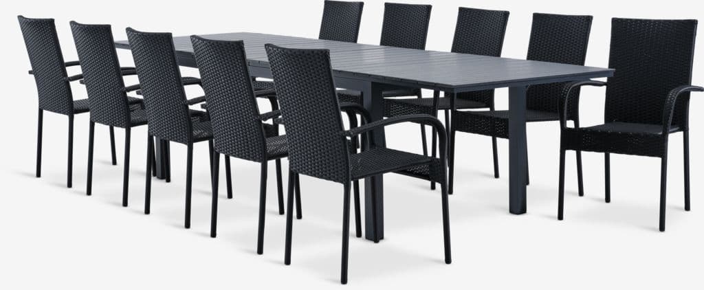 VATTRUP C206/321 mesa + 4 GUDHJEM cadeira preto