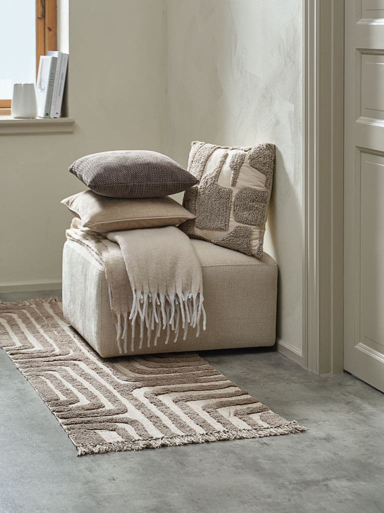 Almofada decorativa SKOGFIOL 45x45 cinzento