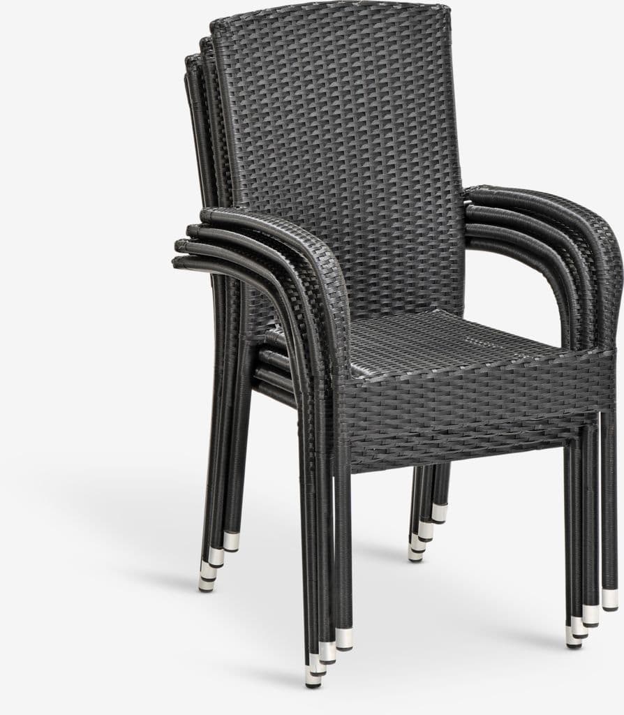 JERSORE C140 mesa + 4 HALDBJERG cadeira preto