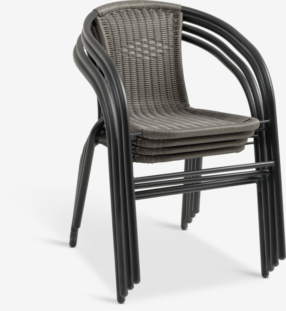 RADSTRUP Ø60 mesa + 2 GRENAA cadeira preto