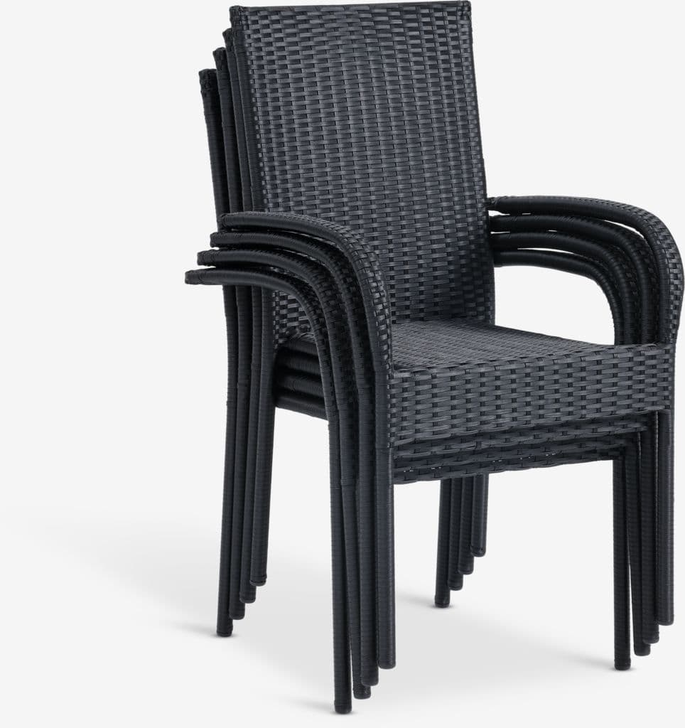 SANDVIKA C65 mesa + 2 GUDHJEM cadeira preto