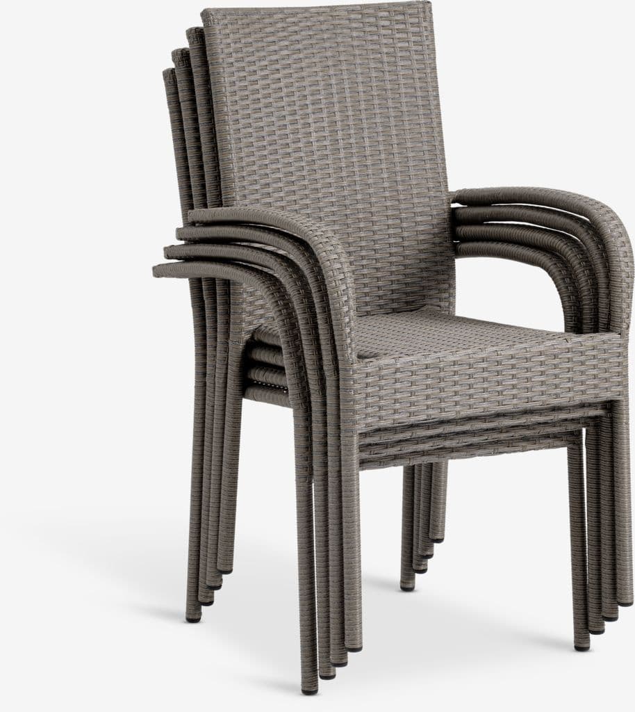 BASTRUP Ø120 mesa madeira/branco + 4 GUDHJEM cadeira