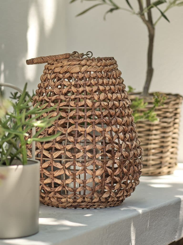 Lanterna ROVTERNE Ø32xA38cm castanho