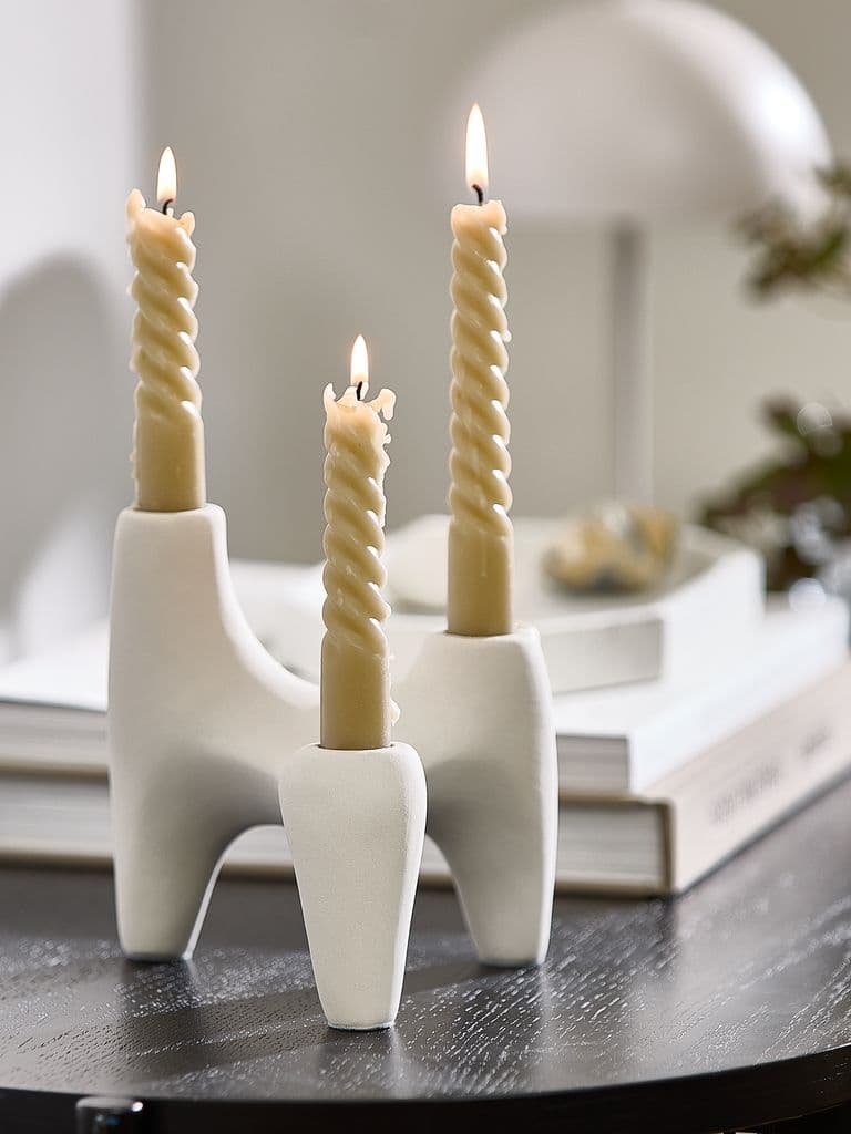 Castiçal VIGNIR L13xC16xA15cm branco