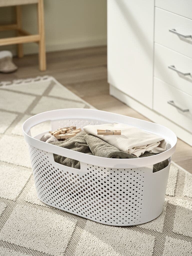 Cesto de roupa INFINITY L59xC38xA27cm branco