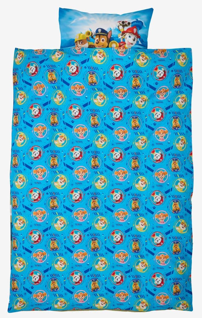 Conjunto capa edredão PATRULHA PATA 155x220 azul