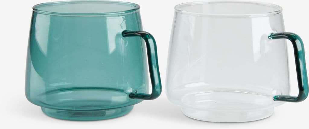Caneca ANDERS vidro 40cl Ø13xA8cm sortido