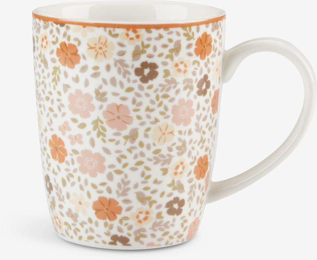 Caneca VETLE Ø8xA10cm 35cl com flores