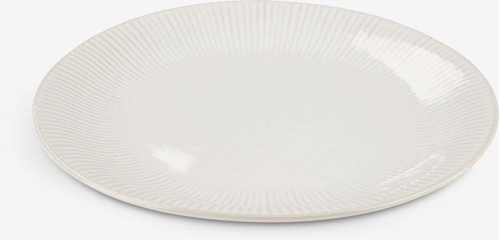 Prato STEFFEN Ø27cm cerâmica branco