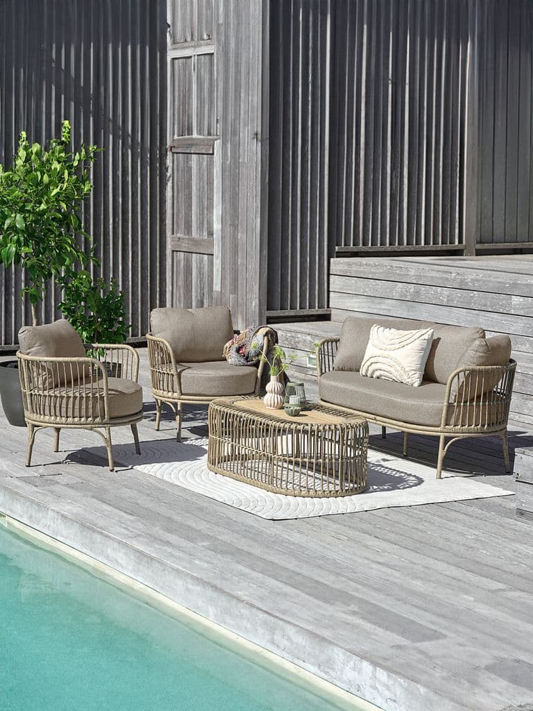 Lounge set ILLERUP 4,5 lugares natural