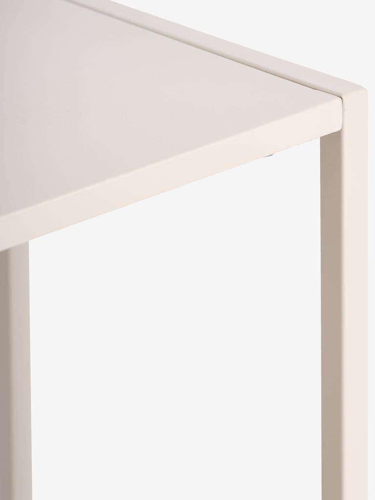 Mesa consola VIRUM 26x80 com prateleira bege