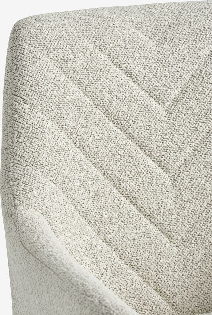 ROSLEV C140 mesa carvalho natural + 4 PURHUS branco/preto