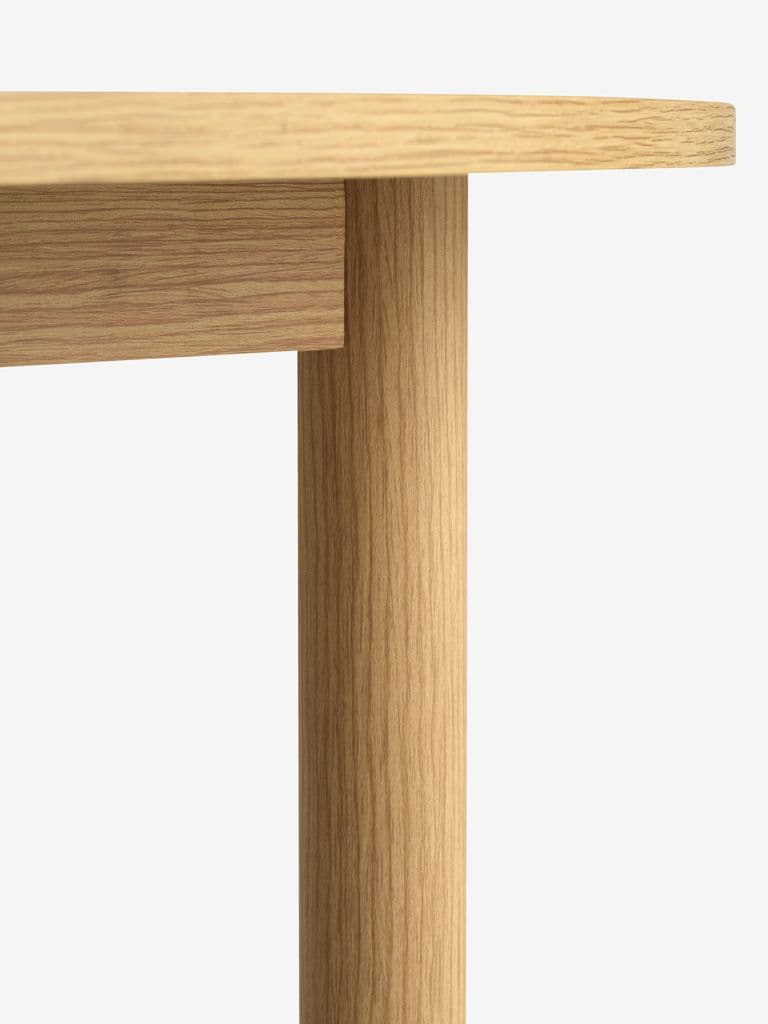 Mesa de jantar ALSTED Ø120 cor carvalho