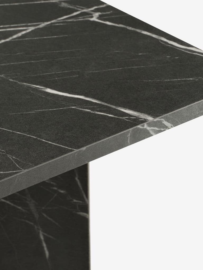 Mesa de jantar KRONDAL 90x180 cor mármore preto