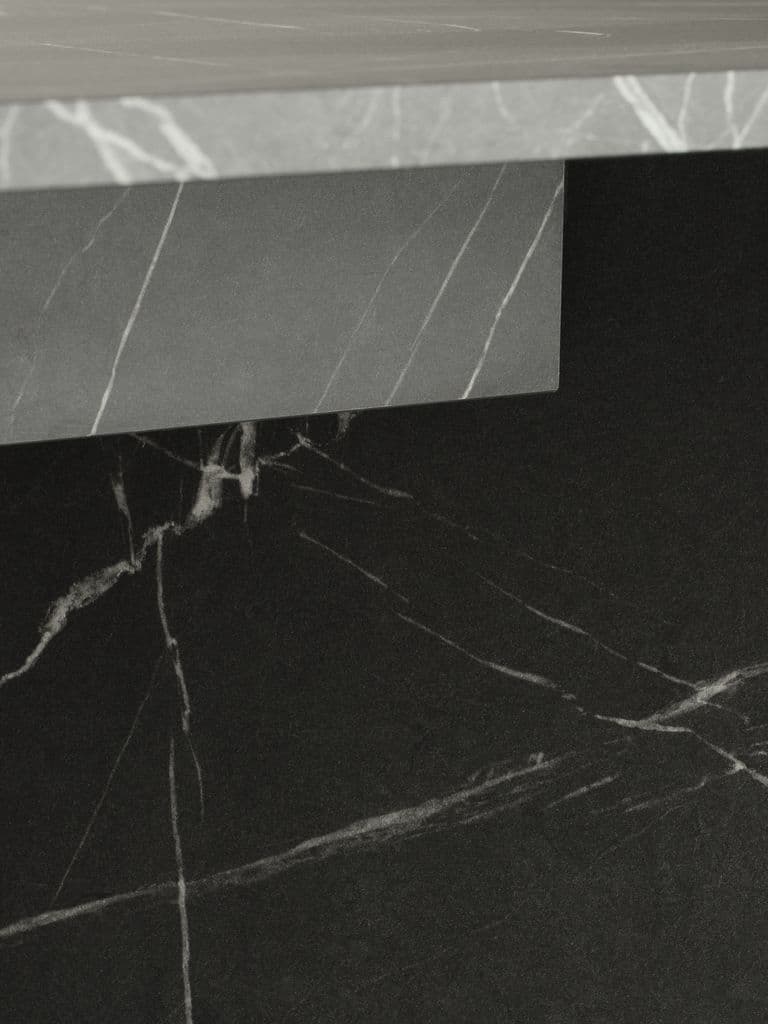 Mesa de jantar KRONDAL 90x180 cor mármore preto