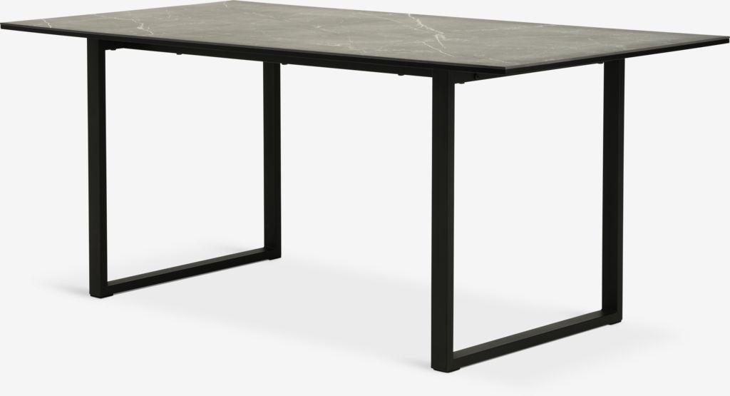 Mesa de jantar MOSELUND 90x180 cerâmica preto