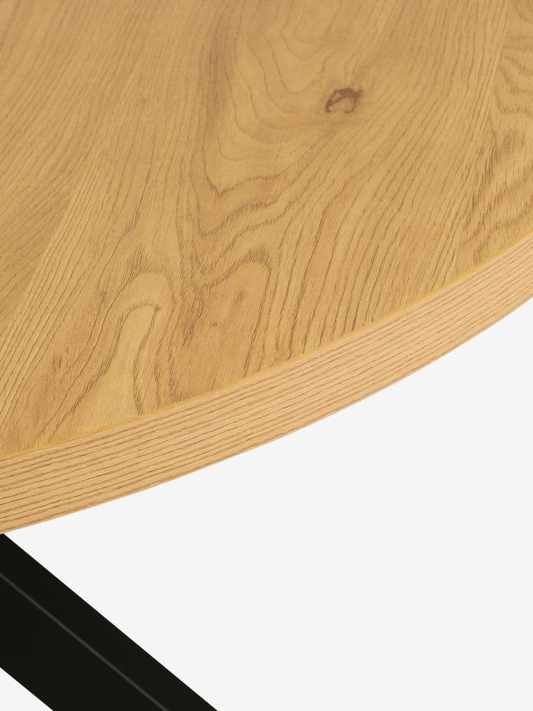 Mesa de jantar NORTOFT Ø120 cor carvalho/preto