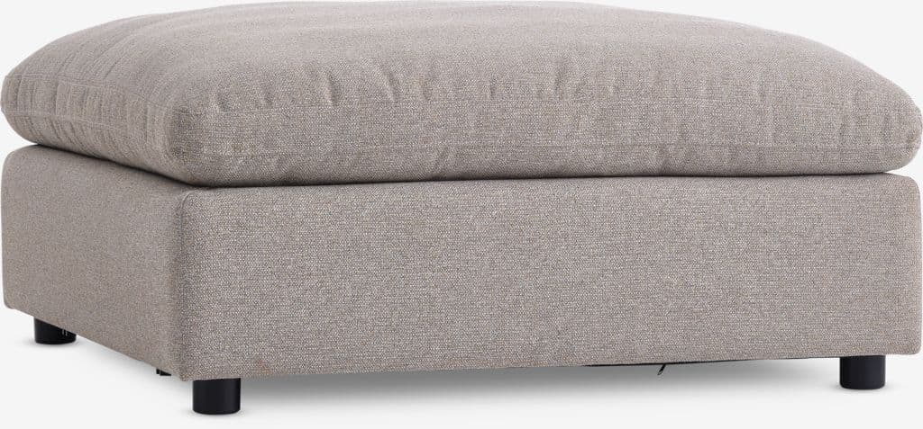 Módulo sofá LUNDBY chaise-longue/pufe tecido cor areia