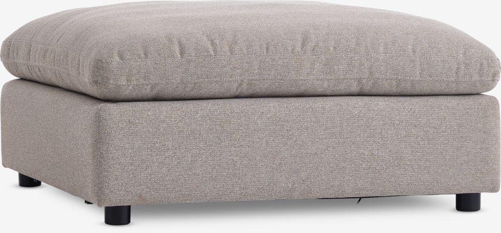 Módulo sofá LUNDBY chaise-longue/pufe tecido areia