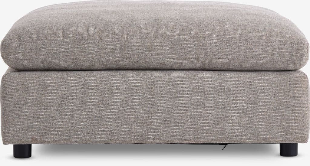 Módulo sofá LUNDBY chaise-longue/pufe tecido cor areia