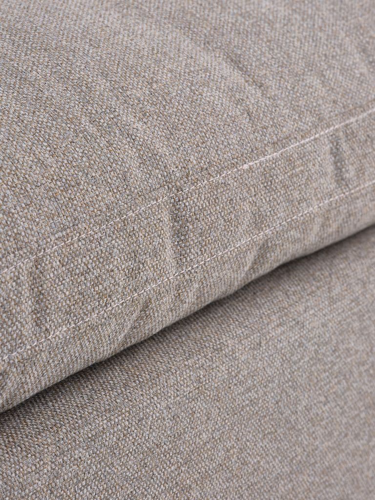 Módulo sofá LUNDBY chaise-longue/pufe tecido cor areia