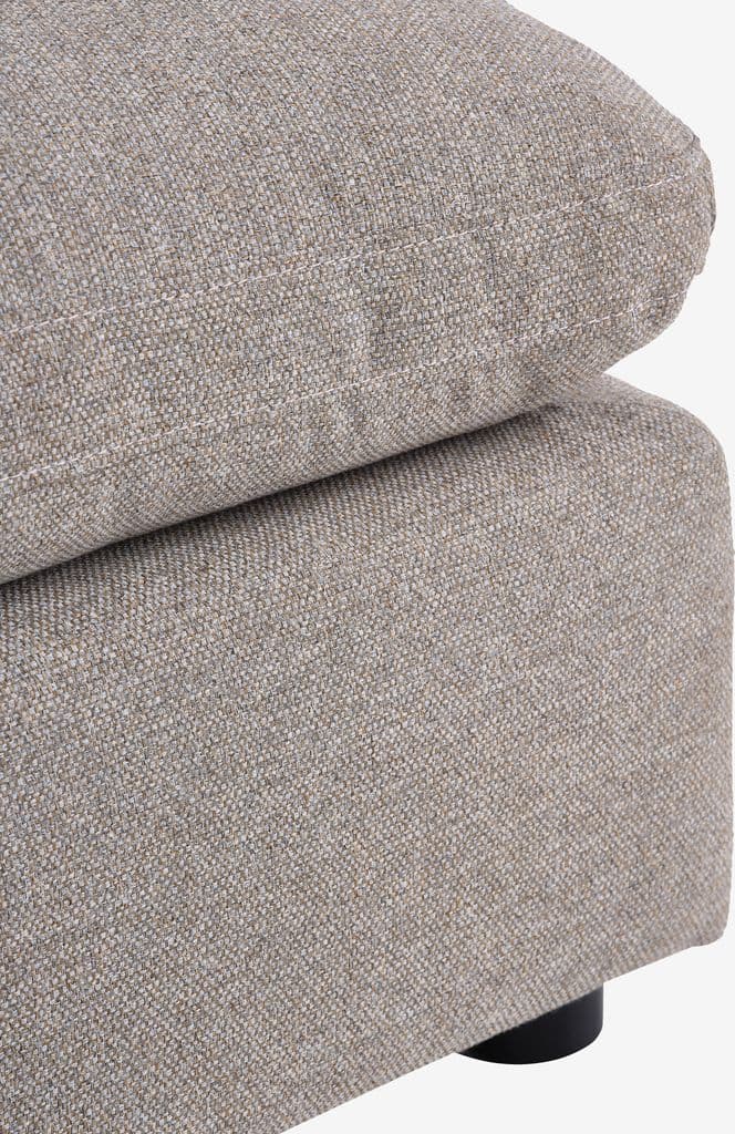 Módulo sofá LUNDBY chaise-longue/pufe tecido cor areia