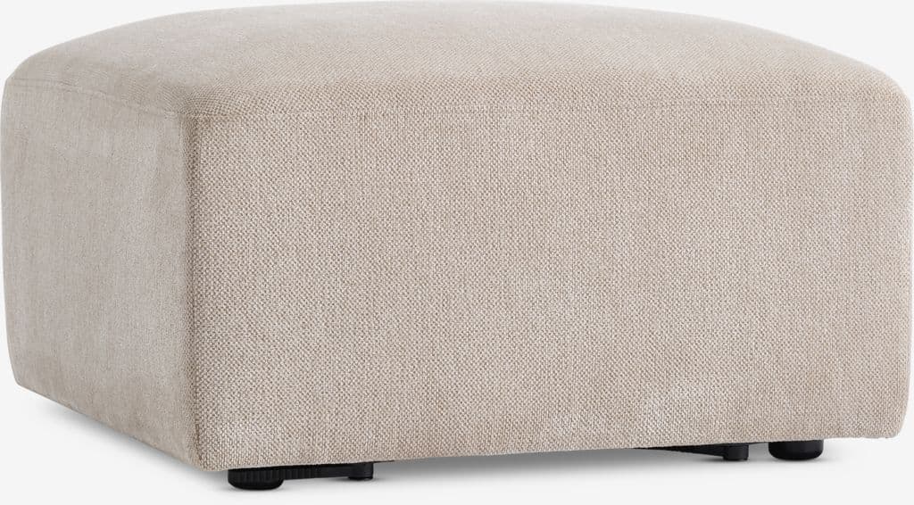 Módulo sofá SKEJBY chaise-longue/pufe tecido cor areia