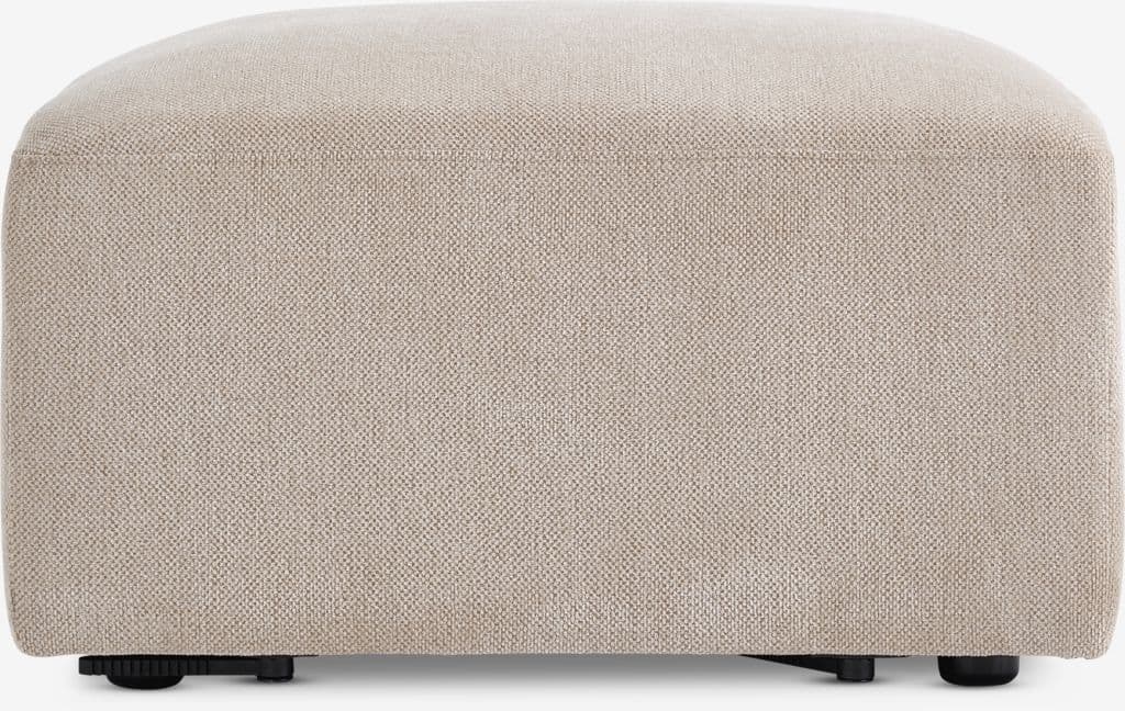 Módulo sofá SKEJBY chaise-longue/pufe tecido cor areia