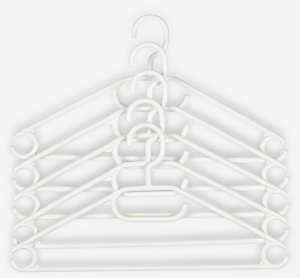 Cabides TRYGVE branco 5 unidades