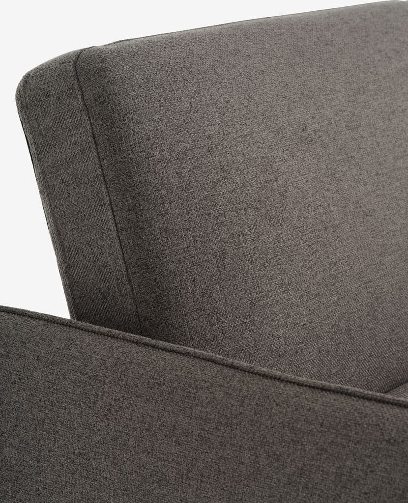 Sofá-cama LYSTRUP 2 lugares tecido cinzento escuro