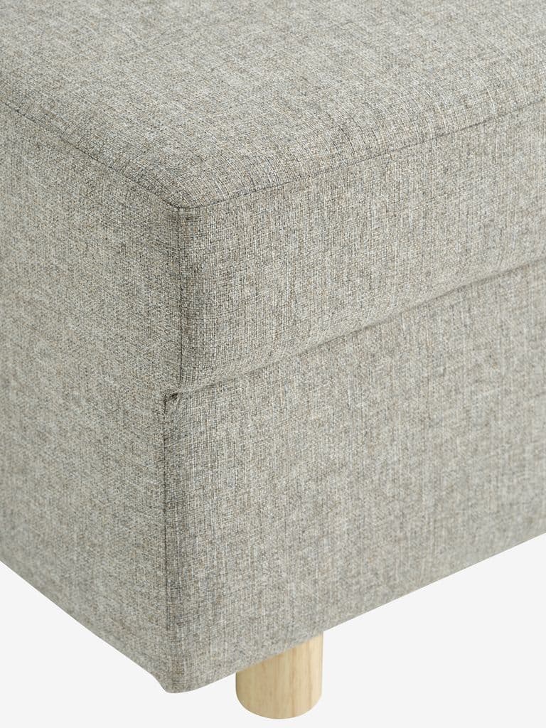 Sofá-cama OLSTRUP 1,5 lugares tecido cinzento/cor carvalho
