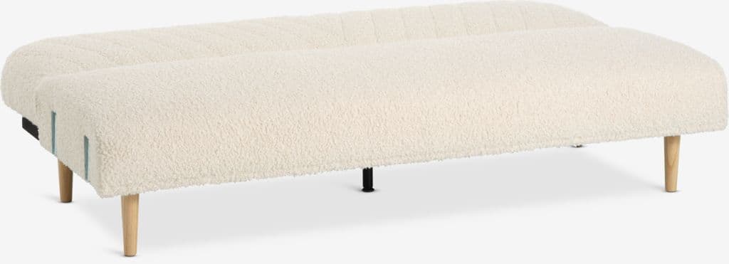 Sofá-cama PARADIS teddy creme/cor carvalho