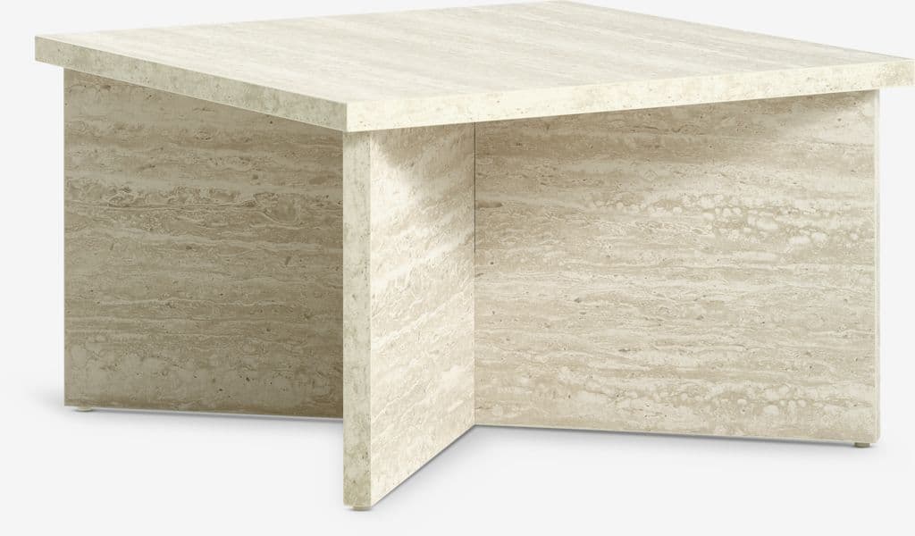 Mesa de centro GELSTED 60x60 cor travertino