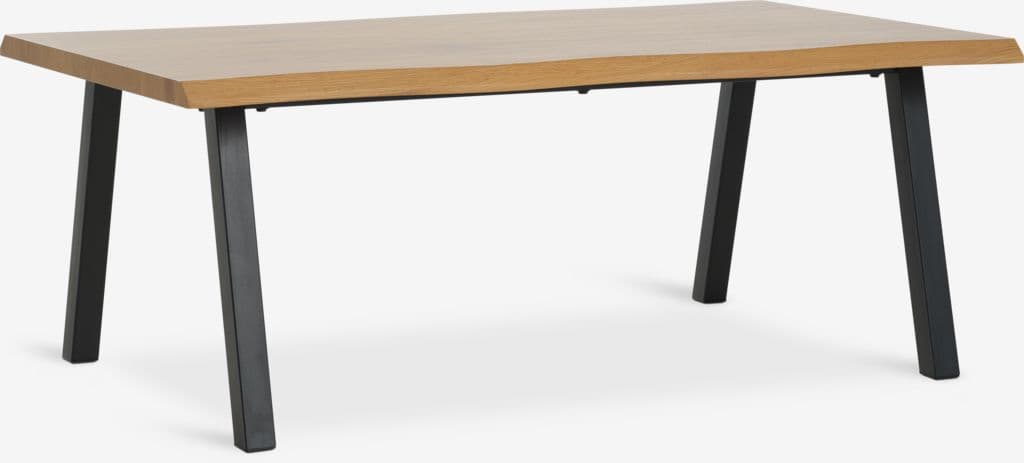 Mesa de centro HALSKOV 70x120 cor carvalho/preto