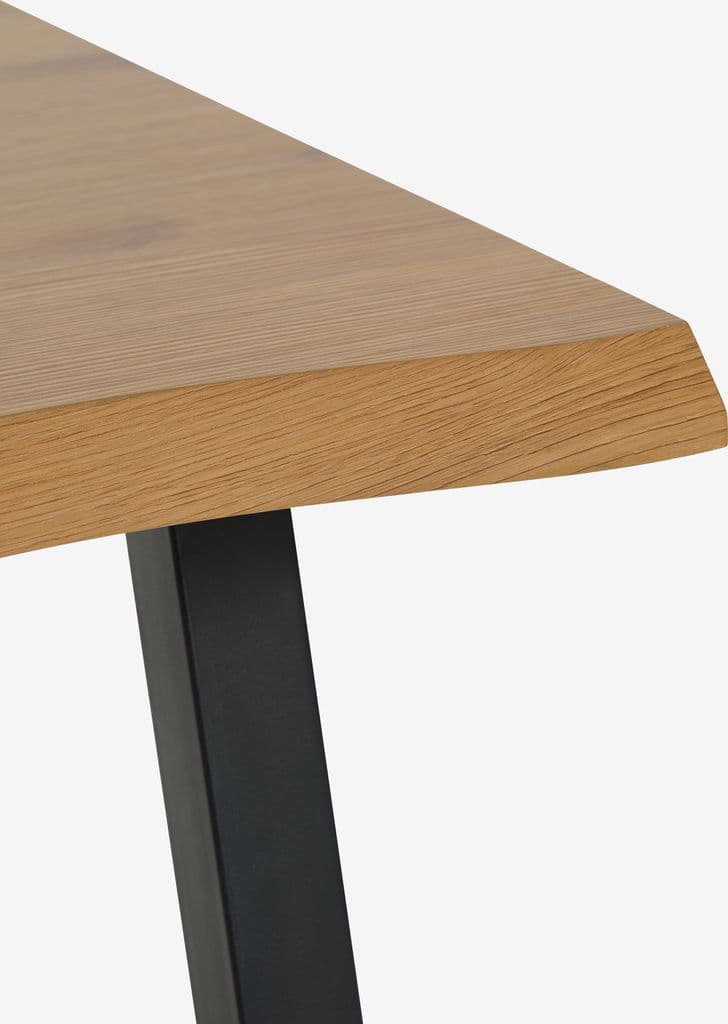 Mesa de centro HALSKOV 70x120 cor carvalho/preto