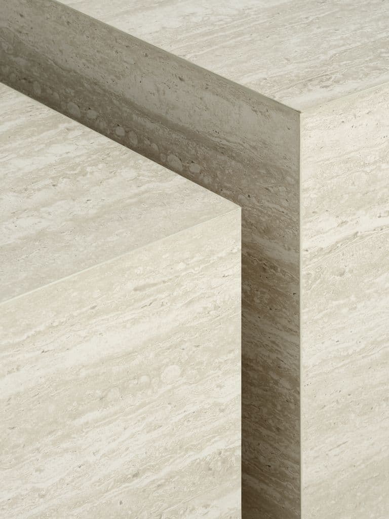 Mesa de centro ROLSTED 58x58/50x50 cor travertino 2 unidades