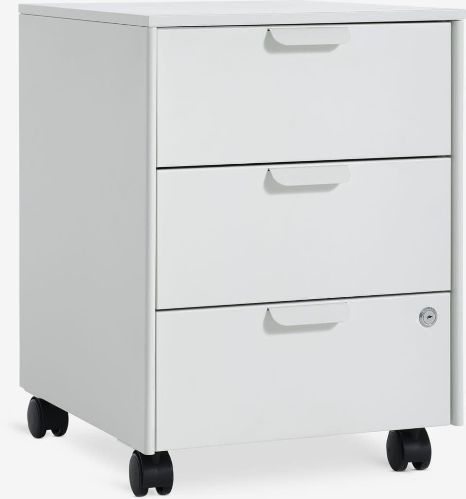 Bloco gavetas KLINTHOLM 3 gavetas branco