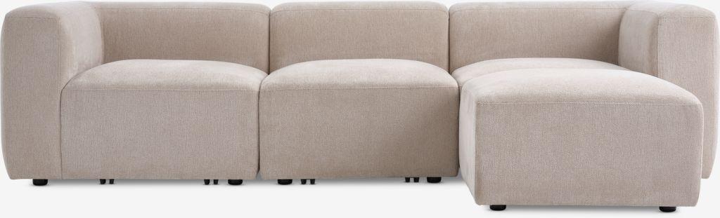 Sofá modular SKEJBY chaise-longue tecido areia