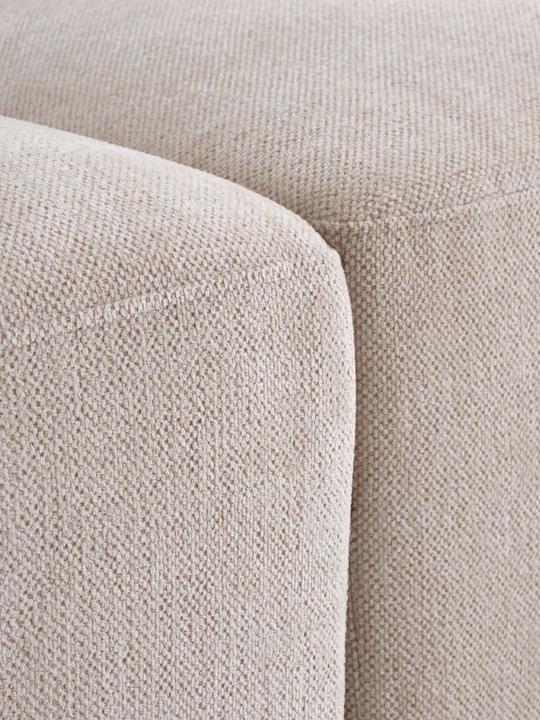 Sofá modular SKEJBY 5 lugares canto tecido areia