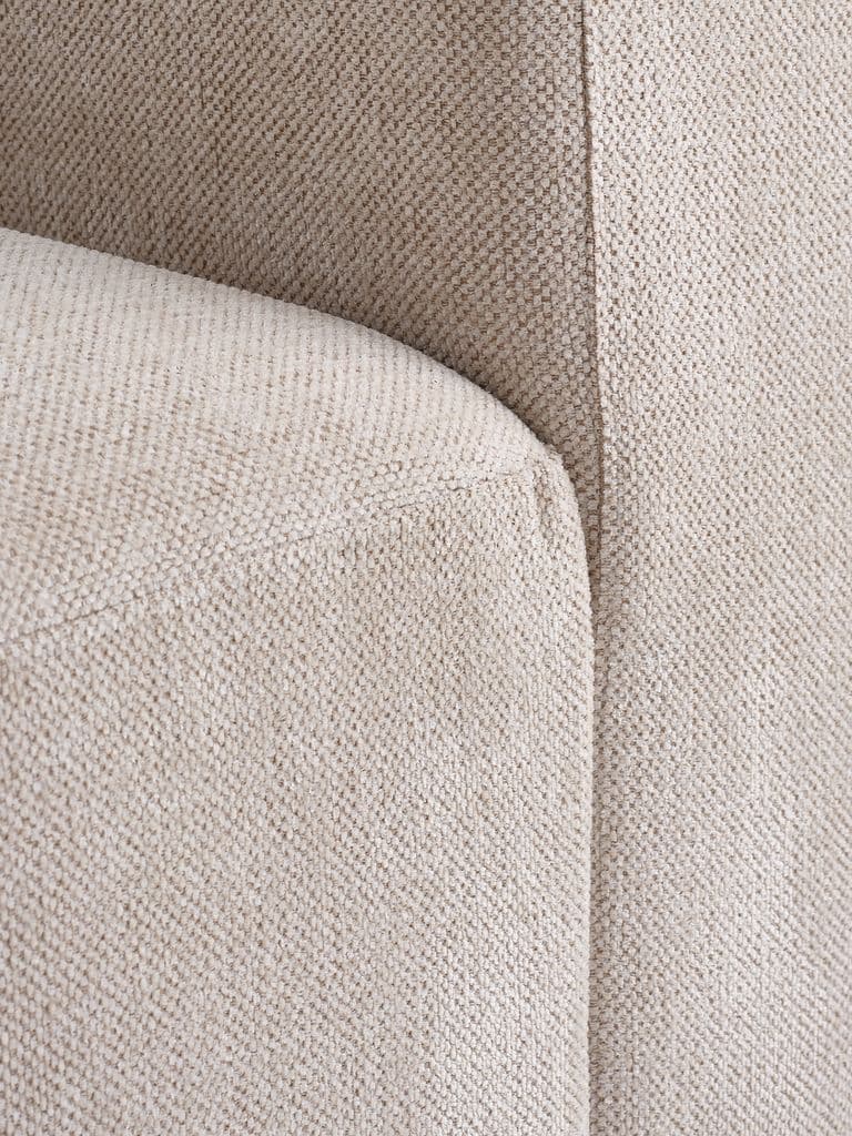 Sofá modular SKEJBY 5 lugares canto tecido areia