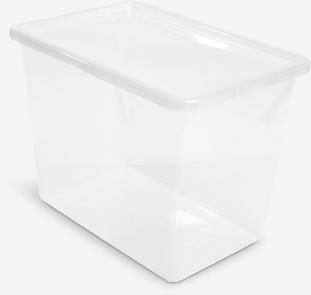 Caixa de arrumação BASIC BOX 80L com tampa transparente