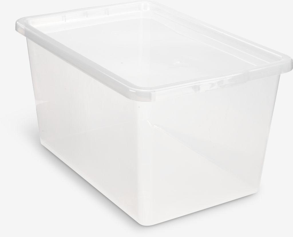 Caixa de arrumação BASIC BOX 52L com tampa transparente