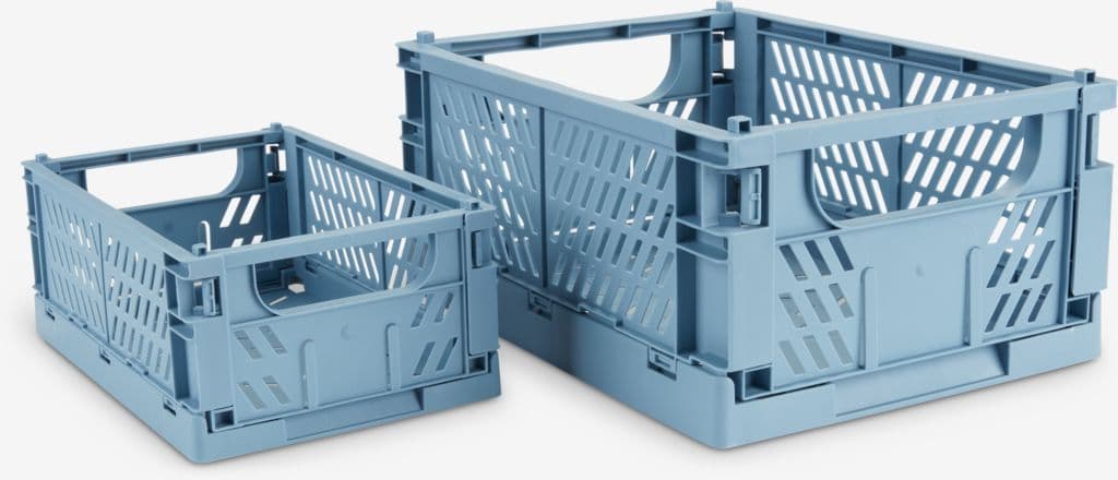 Cesto MILAS L25xC34xA15cm dobrável azul
