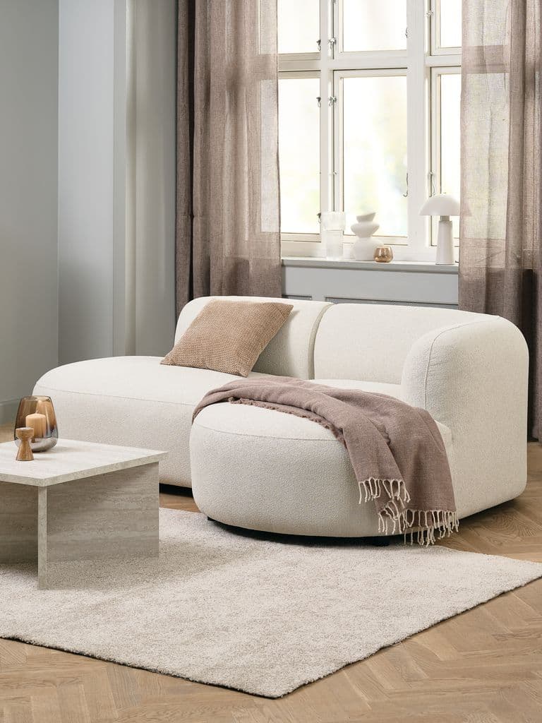Sofá JYLLINGE chaise-longue teddy bege