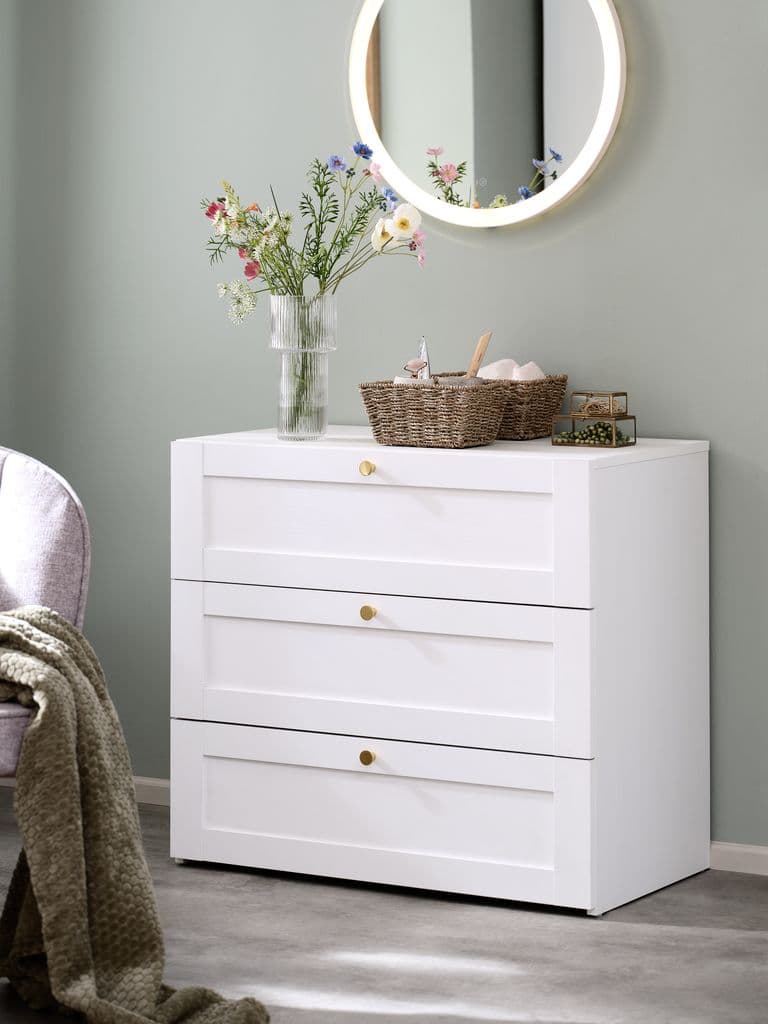 Cómoda FRAMLEV 3 gavetas branco