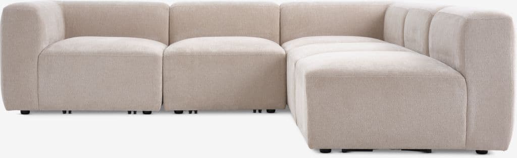 Sofá modular SKEJBY 5 lugares sem apoio braço tecido areia