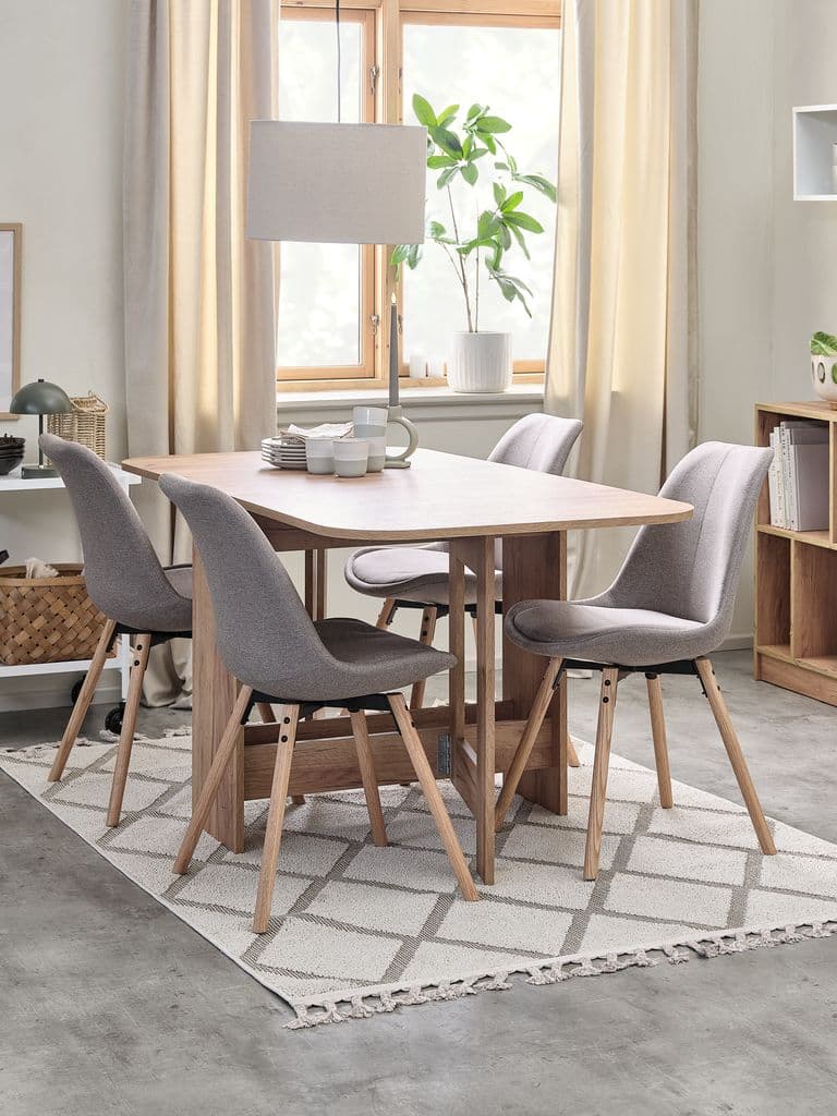 Cadeira de jantar KASTRUP areia/carvalho