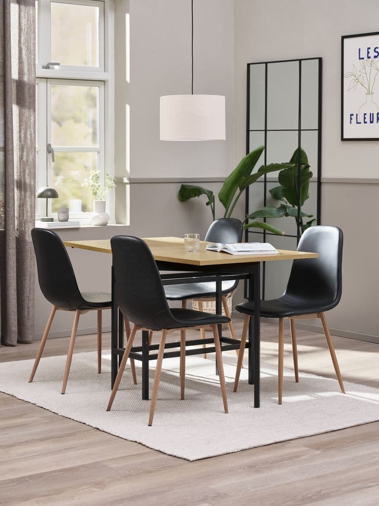 Mesa de jantar FOLDINGBRO 75x38/84/130 cor carvalho